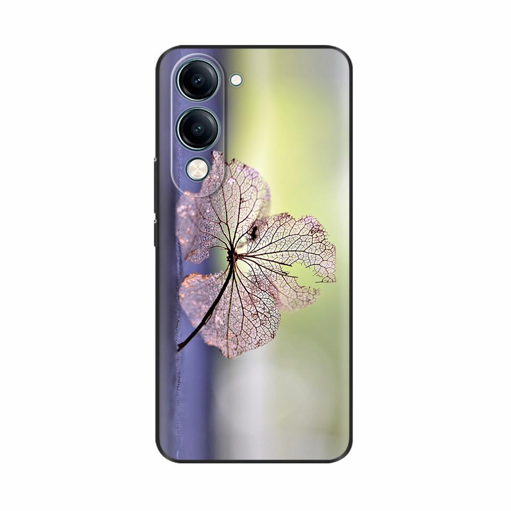 For Vivo Y19 5G Case V2432 Cute Cat Pattern Painted Back Cover Shockproof Soft Silicone Phone Case For Vivo Y19 VivoY19 Fundas