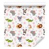 Animal Wallpaper White, Light Gray and Coral for Living Room and Bedroom 50x1000
