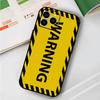 yellow warning For Iphone 17 Air 16 Pro Max 15 14 13 Full Cover Anti-Shock  MagSafe Cover