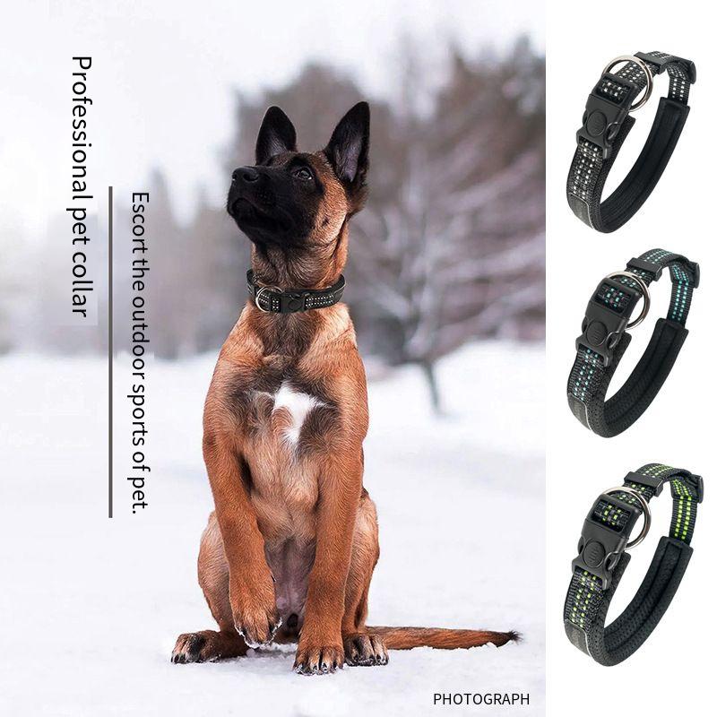 

Ошейник для собак Большой ошейник для защиты от удушения Средний светоотражающий ошейник для домашних собак