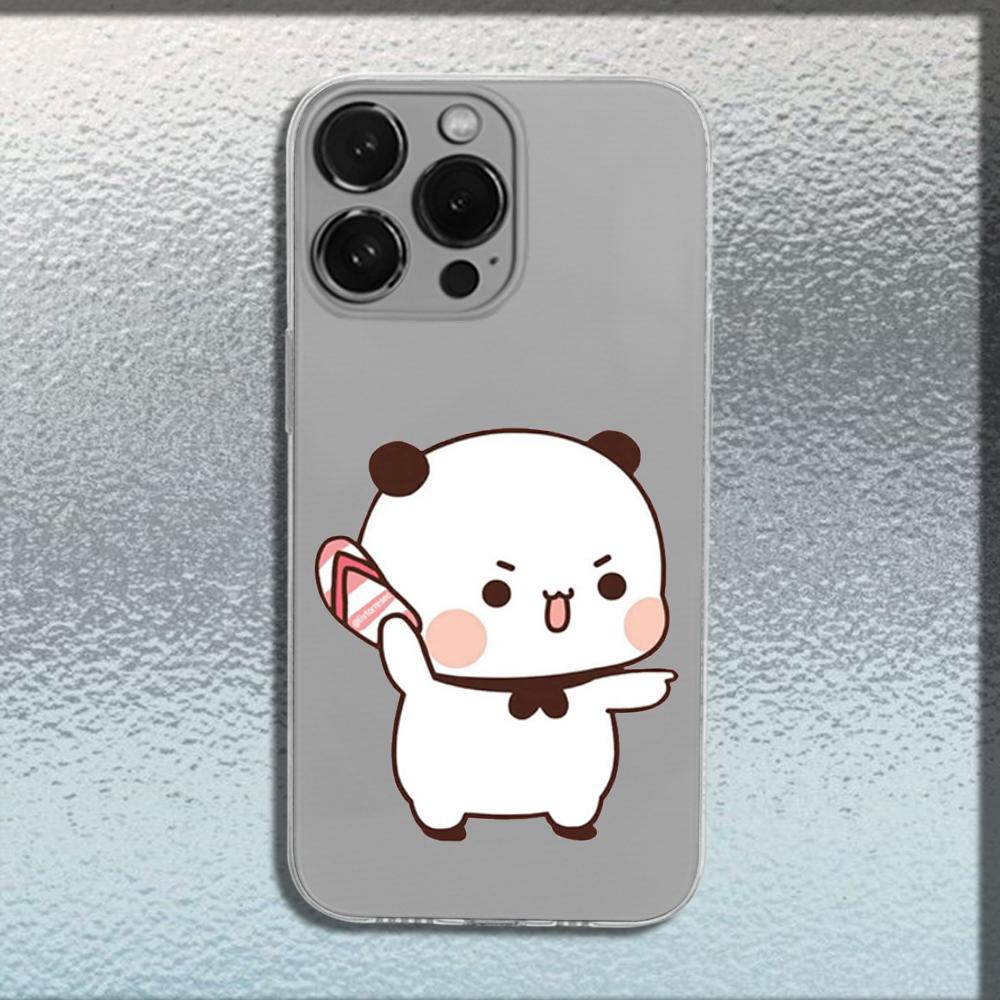 Cute BuBu DuDu Phone Case For iPhone 16,15,14,13,12,11 Plus,Pro,Max,XR,XS,X,Plus,SE,Mini Transparent Soft Cover