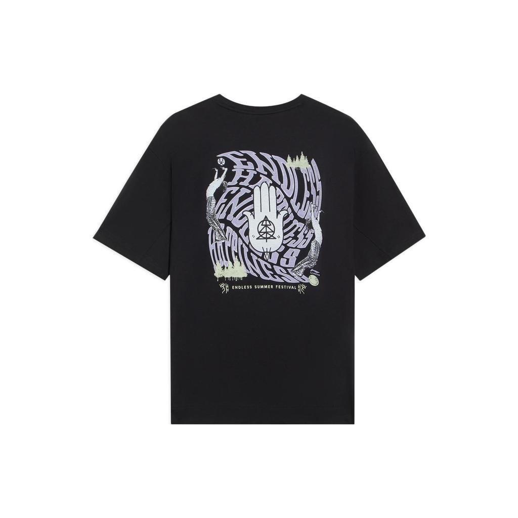 Li Ning Summer Party T Shirt Unisex Black AHSSB09-3
