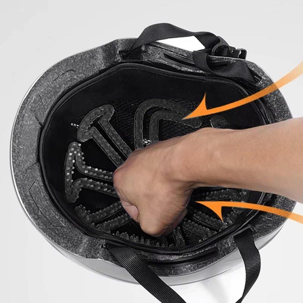 Flexible Helmet Liner Pad ABS Silicone Inner Pad Soft Breathable Safety Helmet Padding for Road Bike Motorcycle Daily Riding Helmet Accessories