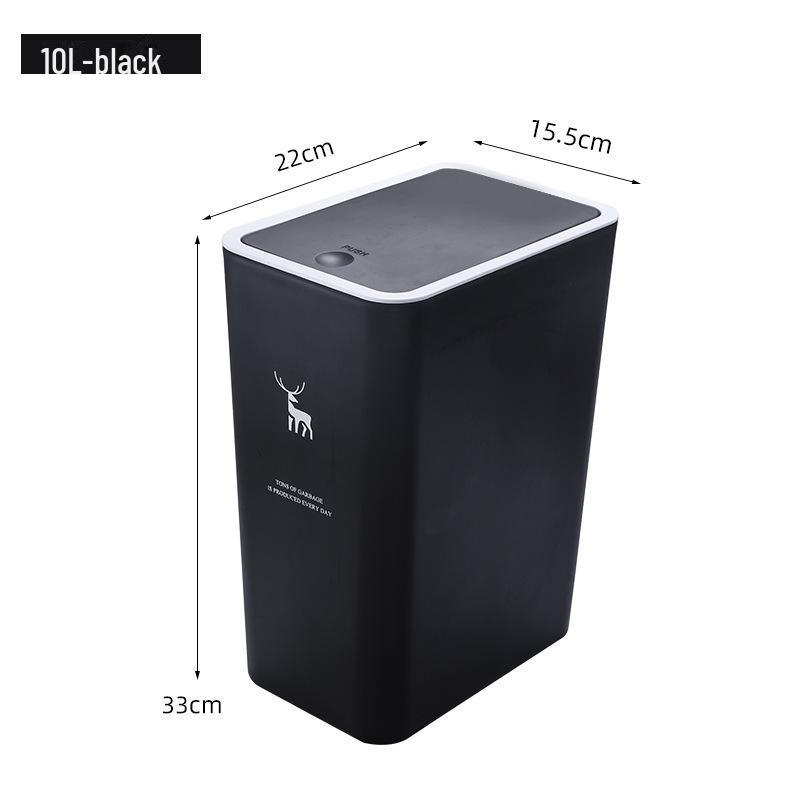 Uzavíratelný plastový odpadkový koš s víkem do kuchyně, obývacího pokoje a ložnice - Velká kapacita