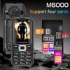 4 Cards 4 Stay Multi-card Stay Multi-card Stay Big Electric Tyrant Three-proof Elderly Mobile Phone Outdoor Standby Long Double Flashlight Big Speaker