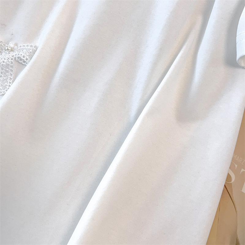 Plus Size Slimming Loose Short-Sleeve Mid-Length T-Shirt for Women (200-350 Jin) 9116