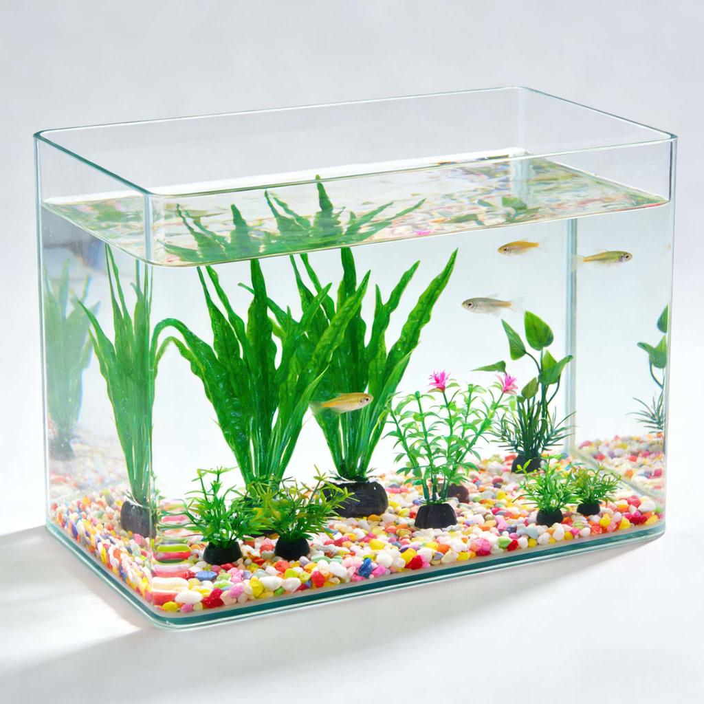 10pcs/set  Artificial Aquarium Plants green/colorful Realistic Faux Water Grass Easy to Install for Fish Tank Aquarium Decor