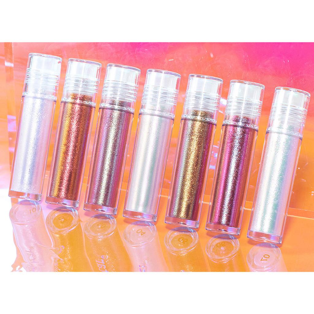 Holographic Liquid Eyeshadow Set Shimmer Metallic Glitter Makeup Creamy Cream Eyeshadow Stick Waterproof Long Lasting Highly Pigmented