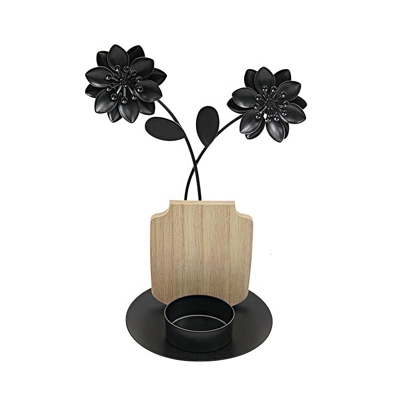 

1PC Wood Ornaments Gift Desktop Iron Art Ambience Candlestick Decorative Handicrafts Chic Candle Holder Halloween 12 Styles