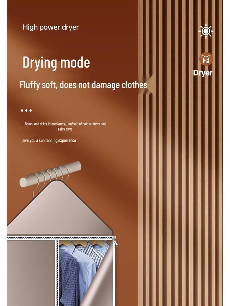 Compact Multifunctional Dryer: Quick Dry for Shoes, Clothes, and Blankets with Dust Mite Removal for Home and Dorm Use.