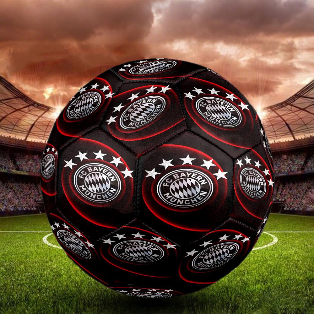 FC Bayern Print Size 5 Soccer Ball, Standard Match Football for Sports Game and Team Practice, Ideal Gift for Soccer Fans