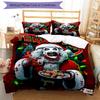 3pcs Art the Clown Terrifier5 Pattern Bedding Set Duvet Cover Set Includes Duvet Cover &pillowcases, Perfect All Season Bedroom Decoration & Gift