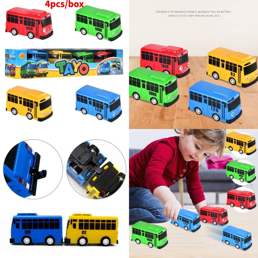 High-quality Mini Bus In Nine Colors With Working Doors Educational Toy Set