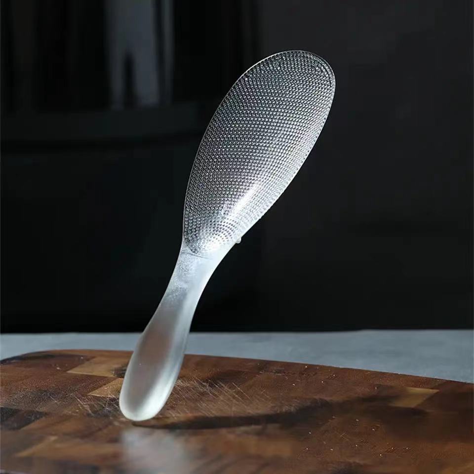 Japan's Vertical Non-stick Rice Spoon Transparent Household Rice Shovel Rice Cooker Rice Bibimbap Resin Spoon.