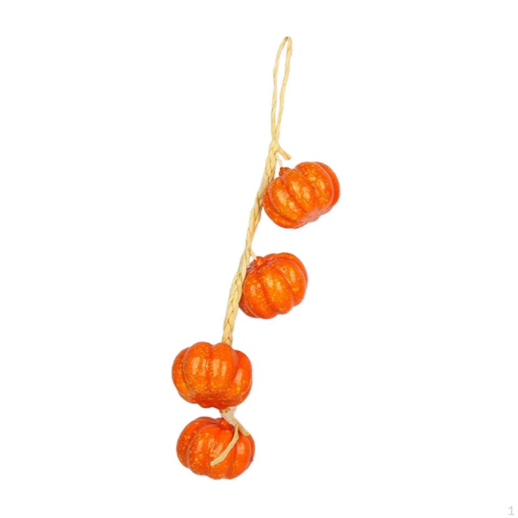 Artificial Pumpkin String, Hanging Ornament, Lifelike Fake Pumpkin, Foam
