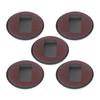 5Pcs Felt Caster Cups Bottom Furniture Pads for Hardwood Floors Sliders Prevent Scratches Brown