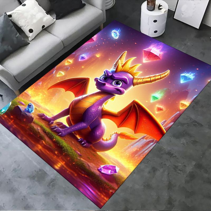 

2025 New Spyro the Dragon Carpet Rug for Living Room Bedroom Home Sofa Decoration,Kids play Non-slip Floor Mat177 40x60cm( 15x23in )