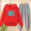 Student Uniform Hooded Sweatshirt + Long Pants Set. Children's Sportswear, Loose Suits for Boys and Girls Aged 3 to 13