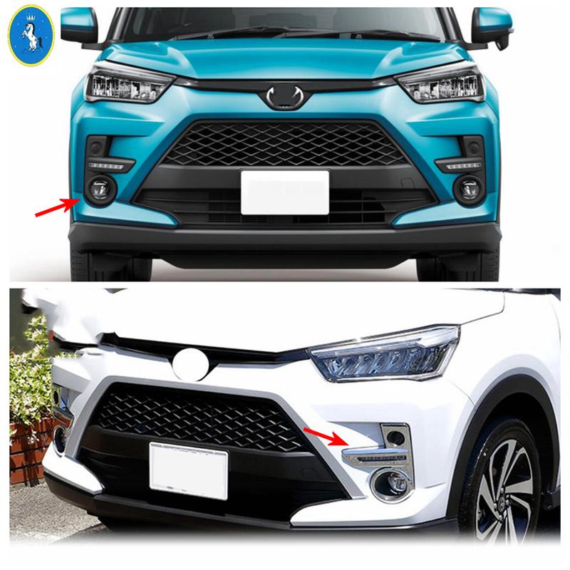 Front Rear Bumper Fog Lights Lamps Frame Eyebrow Stripes Cover Trim Fit For Toyota Raize  -  Car Exterior Accessories
