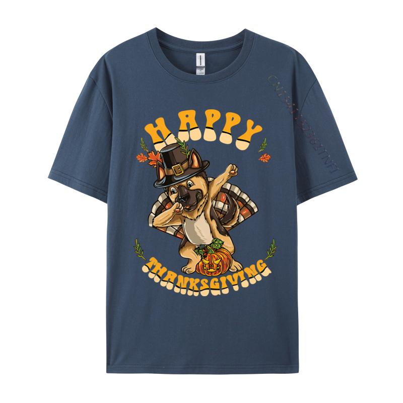 Turkey GerUnisex Shepherd Happy Thanksgiving Tshirt Normal T Shirt Funny Design New Tshirts Unisex Cotton T Shirt Cream T Shirt