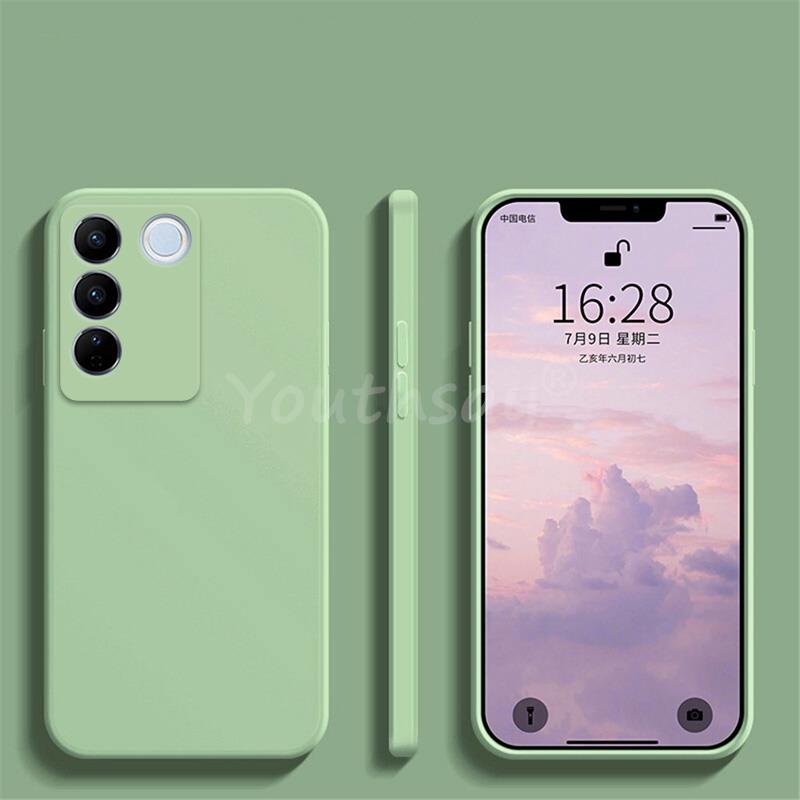 For vivo V27 Pro Case Silicone Liquid Original Cover vivo V27 Pro V27e Cover TPU Protector Case vivo V27 Pro Case