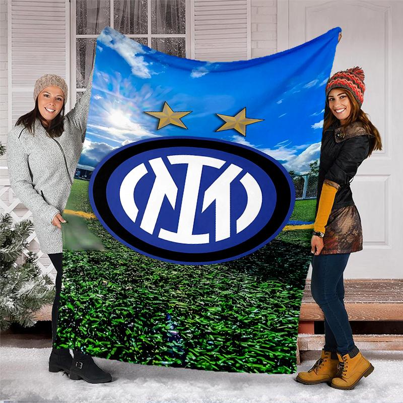 FC Inter Milan Logo Printed Throw Blanket—soft,warm;versatile Blanket for All Seasons—perfect As &air-conditioning Throw,nap Blanket