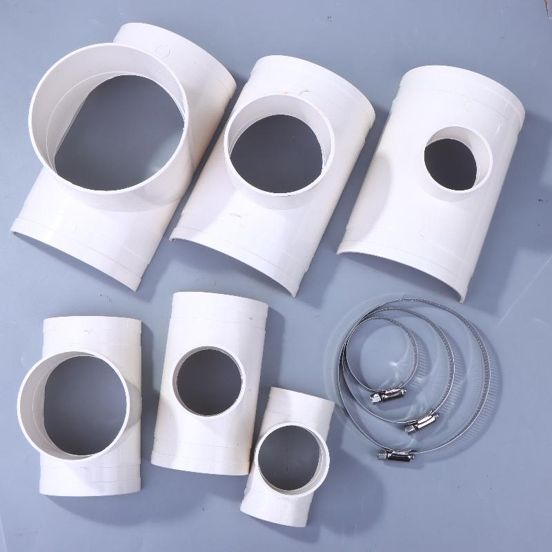 New PVC Open Tee Pipe Joint Repair Patch Drain Pipe Adapter Tube Connectors For Home Outdoor Industrial Plumbing Accessories