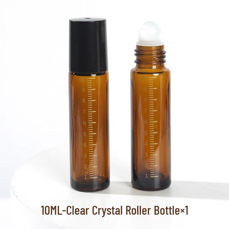 Light-Proof 10ml Glass Rollerball Bottle for Essential Oils and Perfumes - Portable, Refillable, and Cost-Effective.