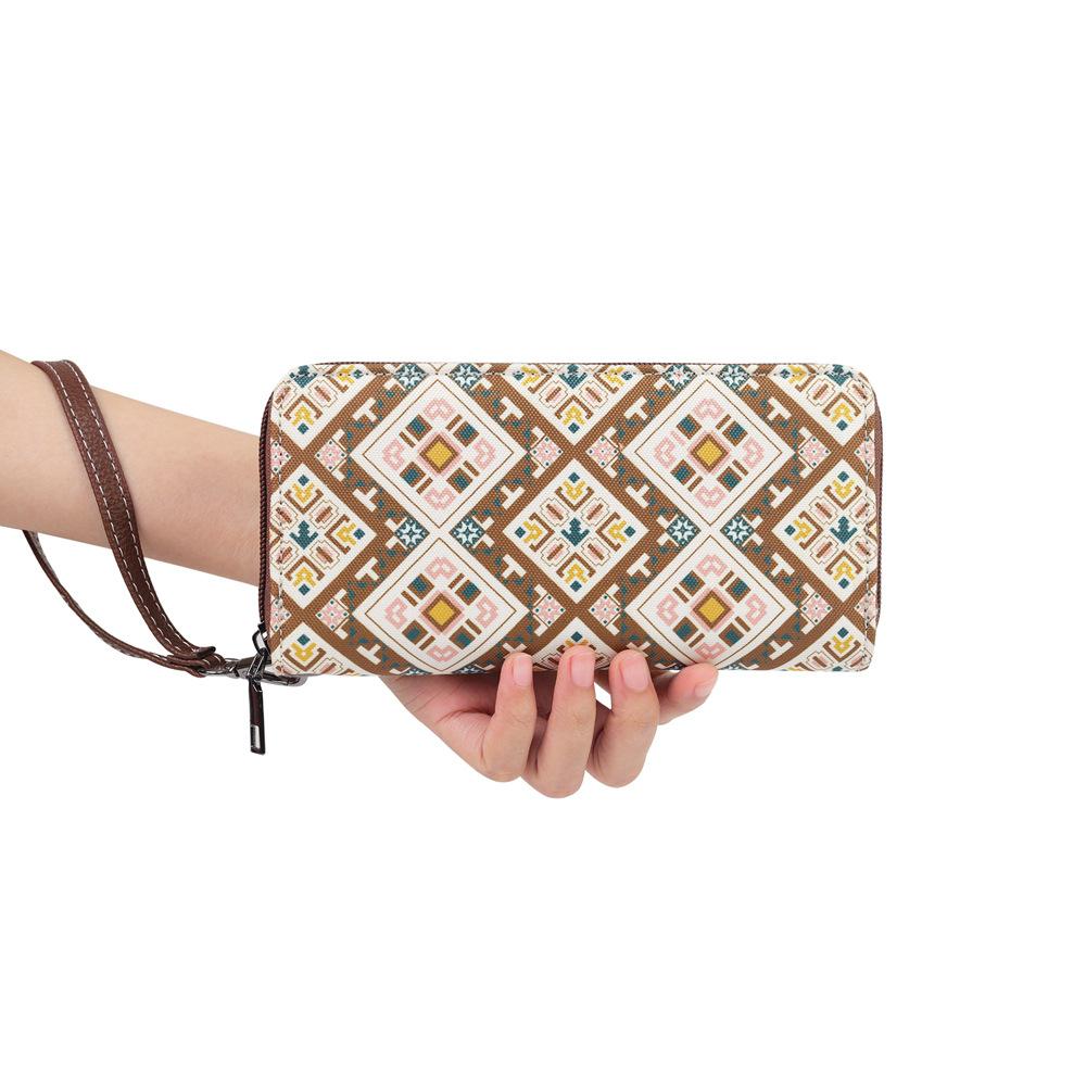 Retro und hochwertiges Zhuang-Brokat-Portemonnaie mit Funktionen, modisches und individuelles Damen-Münzfach