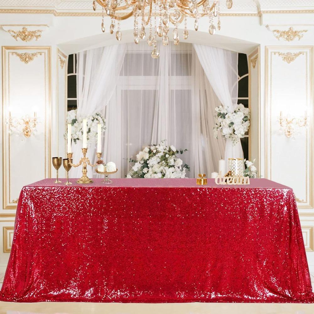 Sparkling Party Sequin Tablecloth Rectangular Table Decoration Creative Table Linen Hotel