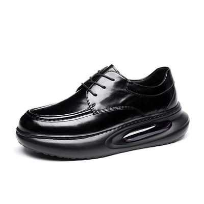 Modische britische Schnür-Plateauschuhe mit Luftpolster für Herren aus Rindsleder, Business-Casual-Schuhe, Herrenmode, lässiger Plateau-Schuh für Herren
