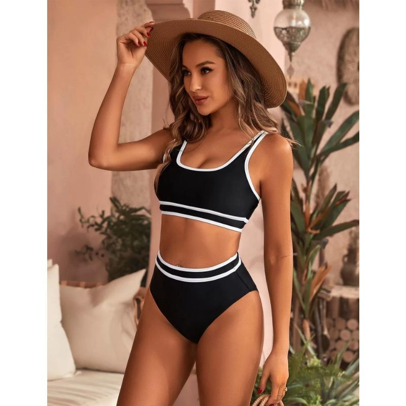 New sexy swimsuit women's bikini bikini split contrasting multi-color swimsuit