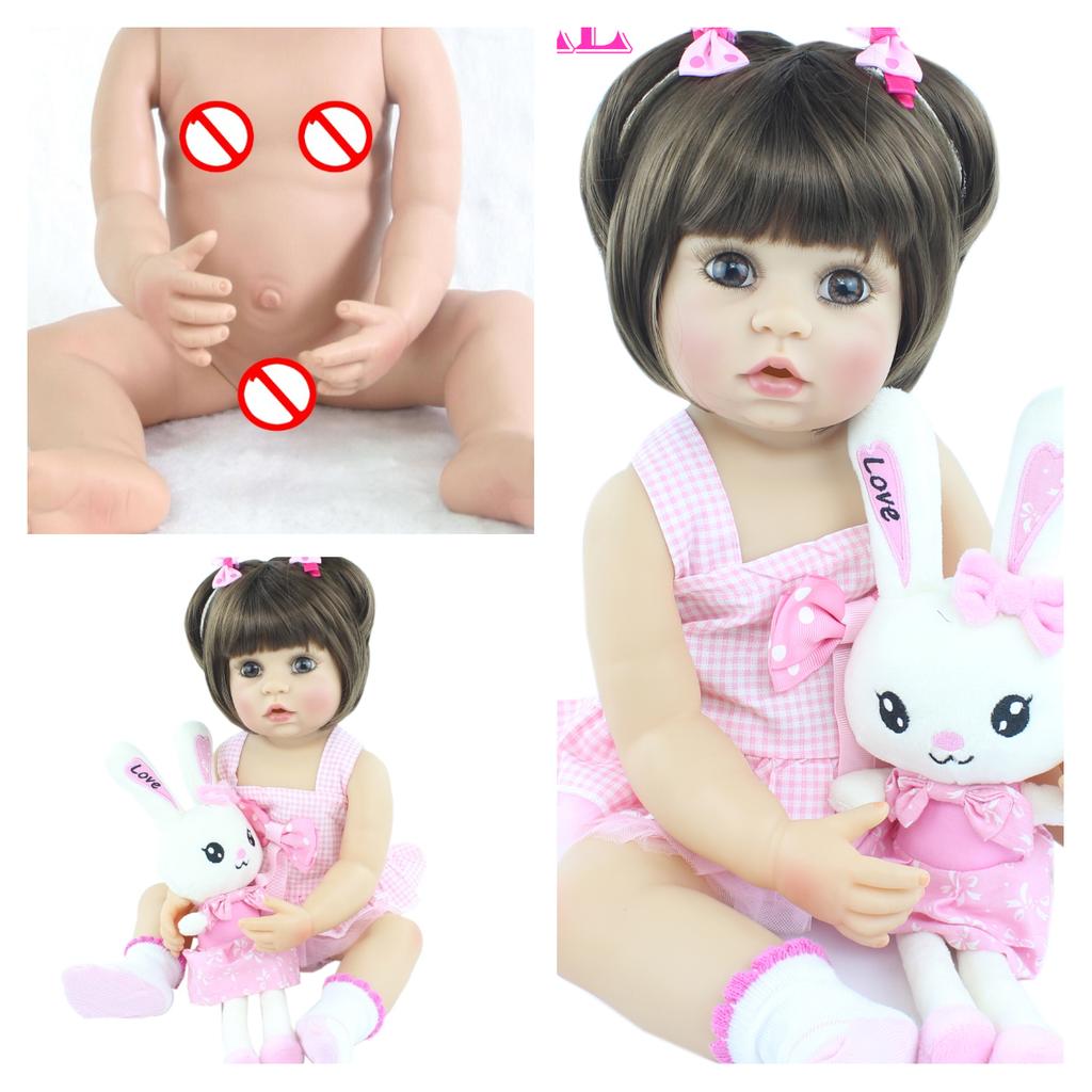 BZDOLL 55cm miękkiego silikonu Reborn Doll zabawka 22 cali jak prawdziwy winyl żywe dzieci element ubioru księżniczka maluch dziewczyna piękny prezent urodzinowy dla dzieci