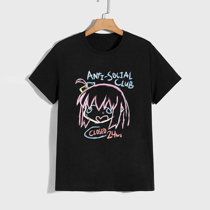 T-shirt Stampata Kessoku Band Uomo Donna Quotidiana Casual Comfort Magliette Anime Giapponese Manica Corta Top