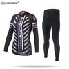 Womens Cycling Jersey Set Long Sleeve Breathable Bike Riding Outfit Sportswear
