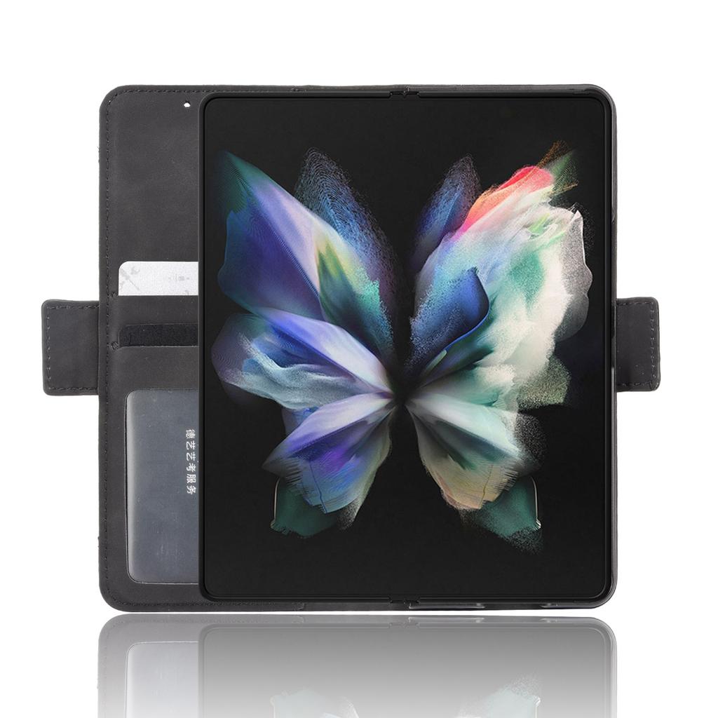 Leather Case For Samsung Galaxy Z Fold 7 6 5 4 3 Fold6 5G With Pen Slot Card Solt Holder Phone Bag Magnetic Flip Wallet Cover