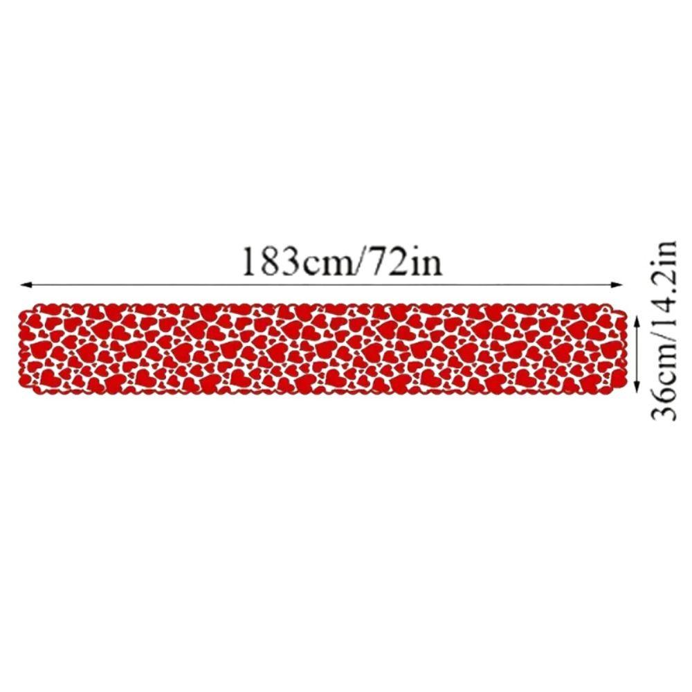 Valentines Day Table Cover Lace Tablecloth Wedding Red Heart Table Runner Table Decoration