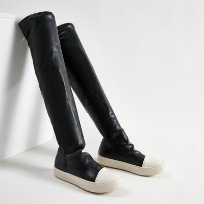 Overknee-Stiefel Damen Stretch Dicke Sohle Plateau Höhenerhöhend Designer Lange Stiefel Große Größe All Match Lässige Stiefel