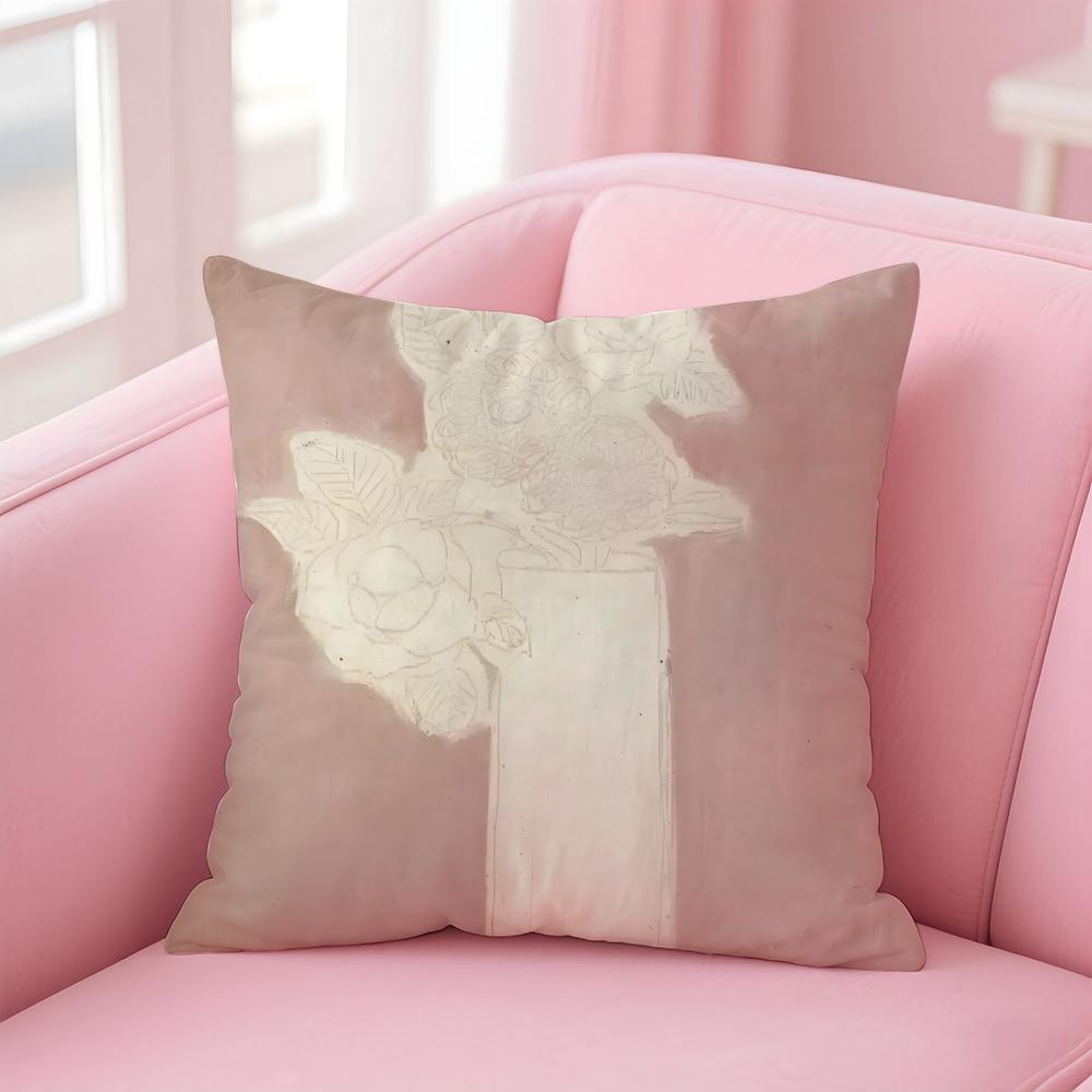 elegant shape ART SSanyu Cushion Cover Pillow Case Soft Skin Friendly Fabric Comfort  Concealed Zipper