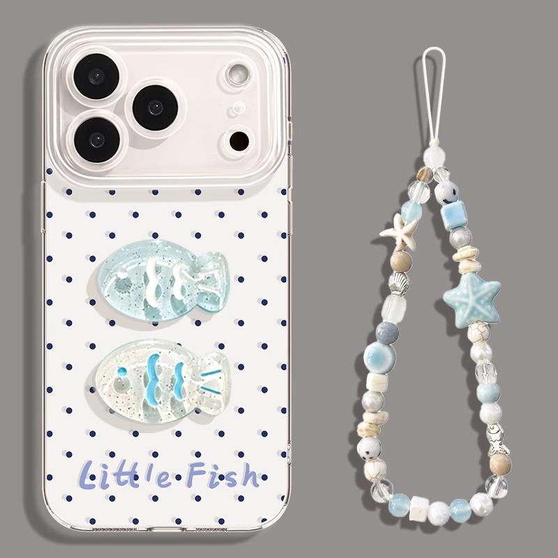 

Polka Dot Fish for Apple 17 Mobile Phone Case for IPhone17promax Transparent 17air Anti-fall 16 Protective Cover Tpu (as the picture-45955-)-For iPhone 11