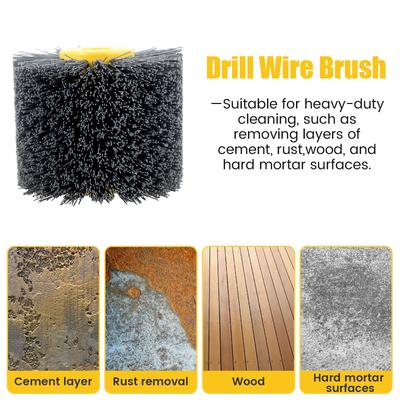 80/120/320 Grit Nylon Abrasive Wire Drum Polishing Wheel Electric Brush for Woodworking Metalworking for Wooden Polishing