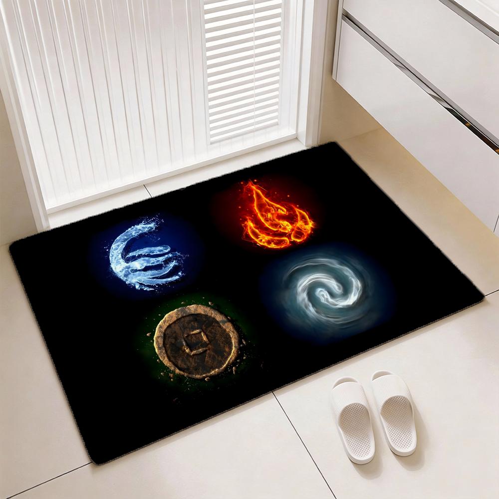 Avatar The Last Airbender Floor Mat Soft Thickened Flannel Door Mat Non-Slip Living Room Rug Home Decor