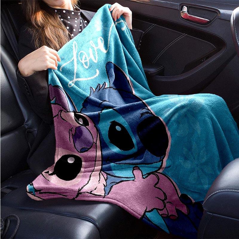 1pc Stitch Printing Blanket Soft, All Seasons Blanket for Living Room, Bedroom, Office, Personalized Gift with Cute Cartoon Design