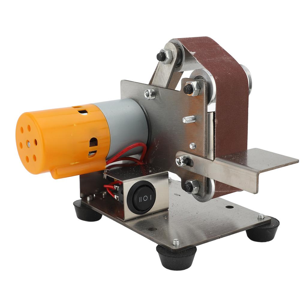 Mini Belt Sander Double Bearing Adjustable Angle Vertical Belt Sanding Machine for Home