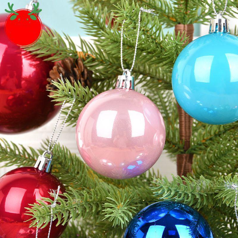 Christmas Tree Decoration Plastic Ball Pendant Art Shopping Mall Supermarket Showcase Christmas Holiday Hanging Ball Accessories