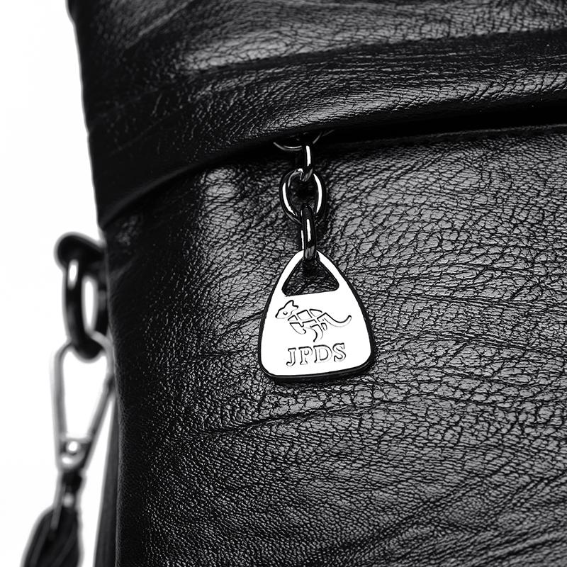 Vintage Shoulder Bag PU Crossbody Bag Large Capacity Women's Multi-Layer Handbag