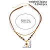 Maillard Style Tiger Eye Stone Pendant Y-shaped Thin Chain Sweater Necklace Women's Fashion Adjustable Rope Chain Daily Jewelry