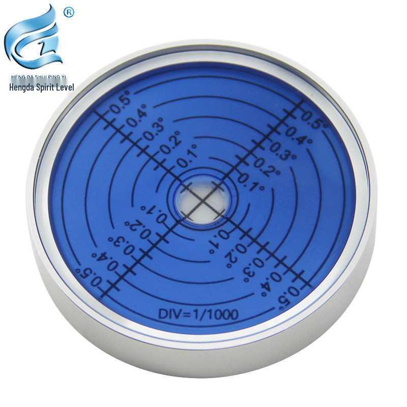 High-Precision Magnetic Bubble Level 6012 - Metal Circular Leveling Tool