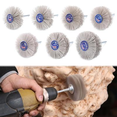 Wood Furniture Drill Polishing Deburring Grinder Abrasive Wire Grinding Flower Head Nylon Wheel Brush Electric Drill Polishing