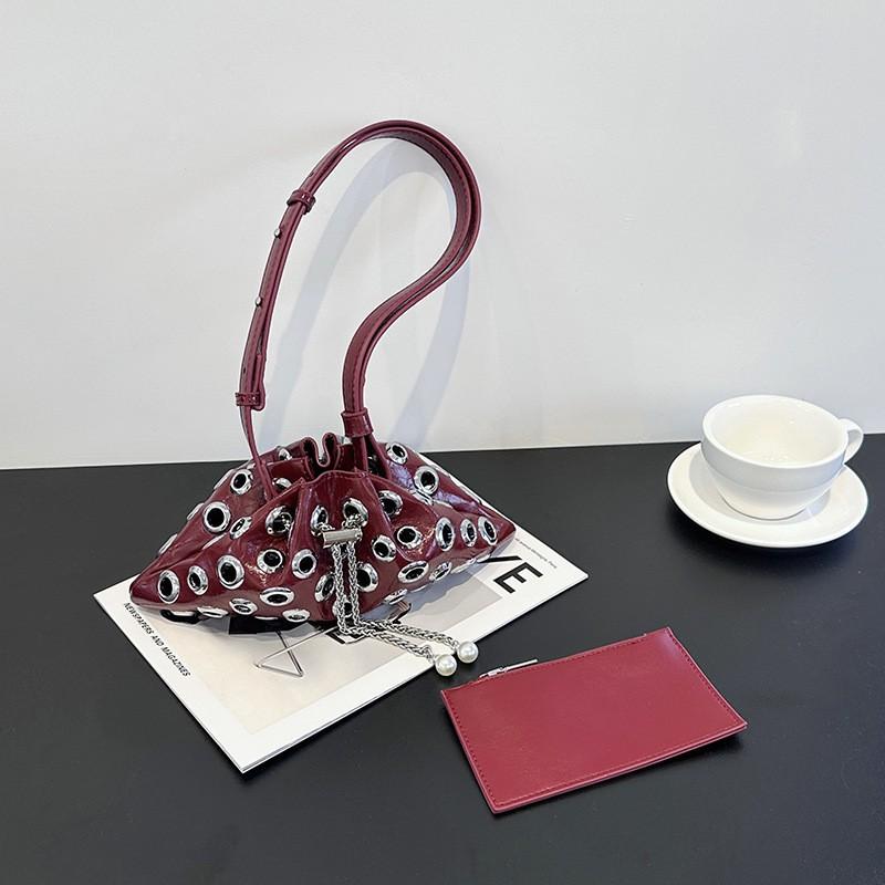 Bag Female Punk Style Fashionable Rivet Cross-body Bucket Niche Design Commuting Armpit Dumpling